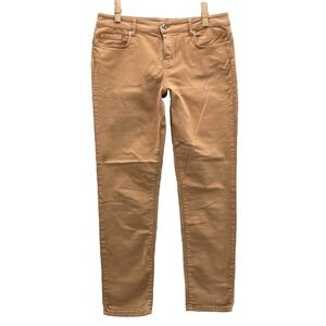 Massimo Dutti Skinny Jean Pants Women's 10 Brown Preppy Academia Twee Indie Y2K